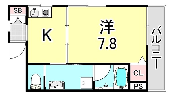 コートフジの物件間取画像